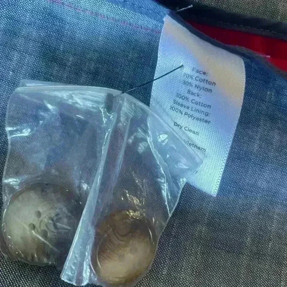 Talbots Red Water-Resistant Trenchcoat 12W - Picture 14 of 14